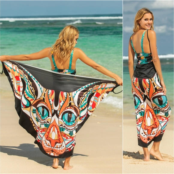 Beach Babe Wrap Cover Up - Orange